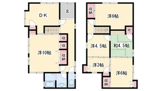 兵庫県神崎郡市川町西川辺【一戸建】の間取り