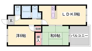 シャトー三和青山【4階】の間取り