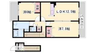 ユートピー・エイト南【2階】の間取り