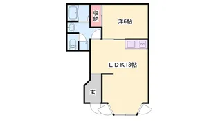 ソレアード【1階】の間取り