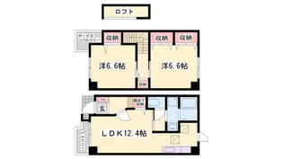 サニーハートA【1階】の間取り