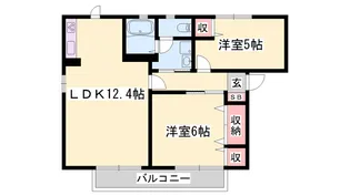 フレグランス北平野Ⅱ【2階】の間取り