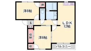 パストラル田寺東【A202号室】の間取り