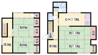 兵庫県たつの市龍野町下霞城【一戸建】の間取り