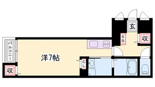 Cleair市役所前【105号室】の間取り