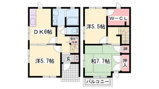フレグランス 加西 B棟【1階】の間取り