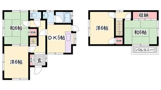 兵庫県姫路市広畑区高浜町1丁目【一戸建】の間取り
