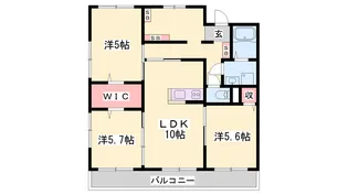 ハイツ赤坂【4階】の間取り