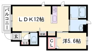 加東市山国(シャーメゾン 山国)【1階】の間取り