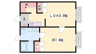 K.HOUSE(SST)【207号室】の間取り