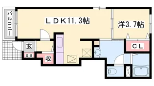 ヴィラ グリチーネⅠ【1階】の間取り