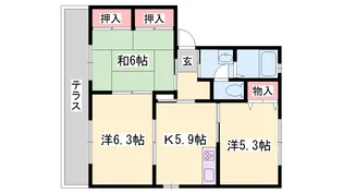 シャーメゾン高岡西【1階】の間取り