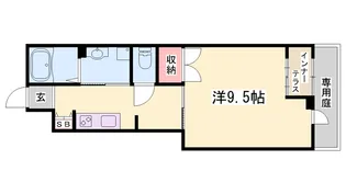 アベニールのざと【1階】の間取り