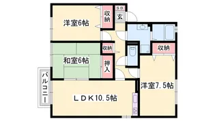 サンステージ海浜 B棟【2階】の間取り