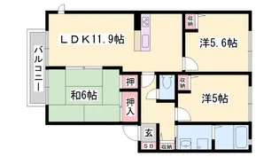 グリーンコート土山【203号室】の間取り