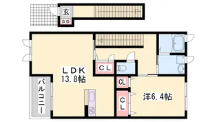 ヴィラ ラタウィ【2階】の間取り