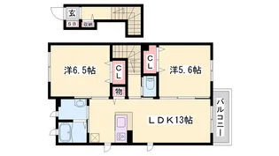アーバンのざと CENTER【2階】の間取り