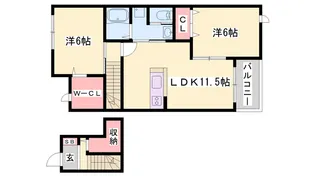 フェリシテ【2階】の間取り