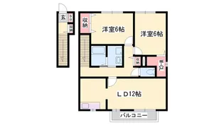 コンフォート高町Ⅱ【2階】の間取り