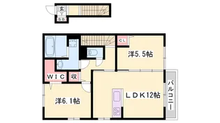 メルベーユ【2階】の間取り