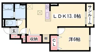 エステート 社Ⅰ【1階】の間取り