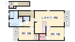 グランシャリオ【2階】の間取り
