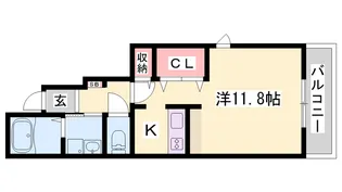 エスペランサ中仁野Ⅵ【1階】の間取り