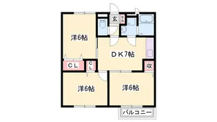 エスポワールドミールB【2階】の間取り