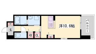クレール姫路【8階】の間取り