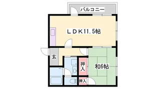 船場スカイハイツ【5階】の間取り