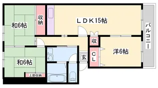 北河原マンション A棟【303号室】の間取り