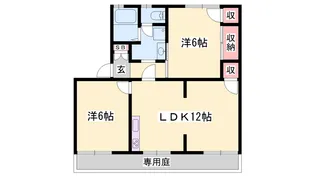 ハイツ美津野【1階】の間取り