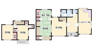 兵庫県姫路市御立東3丁目【一戸建】の間取り