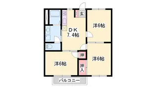 エルガーデン【2階】の間取り