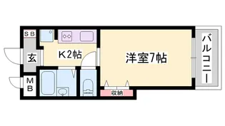 ジュネス新在家【2階】の間取り