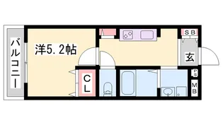 ハイツ中浜【1階】の間取り