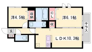 エソラソレーユ田寺東【1階】の間取り