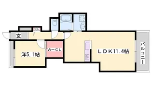 エレアージュ東姫路駅前【1階】の間取り