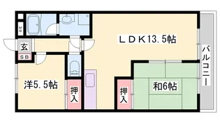 土山ヤングコーポ【303号室】の間取り