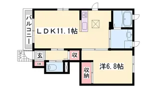 シャーメゾン フルール【1階】の間取り