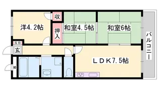 リゾティ英賀保【302号室】の間取り