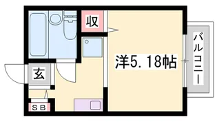 インタービレッジ八代【101号室】の間取り