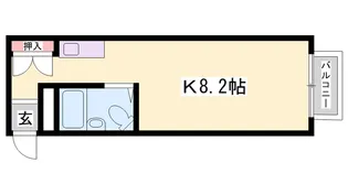 エステートピアセルベイユ【203号室】の間取り