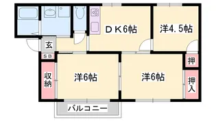 グリーンコーポ中塚【2階】の間取り