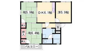 JAハイツかまえ【2階】の間取り