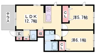 アンビシア【1階】の間取り
