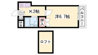 あさひハイツ【1階】の間取り