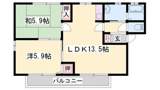 ディアス中島【A101号室】の間取り