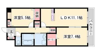 ノール ボアー 3号館【1階】の間取り