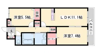ノール ボアー 3号館【2階】の間取り
